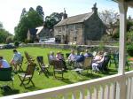 Tea on lawn